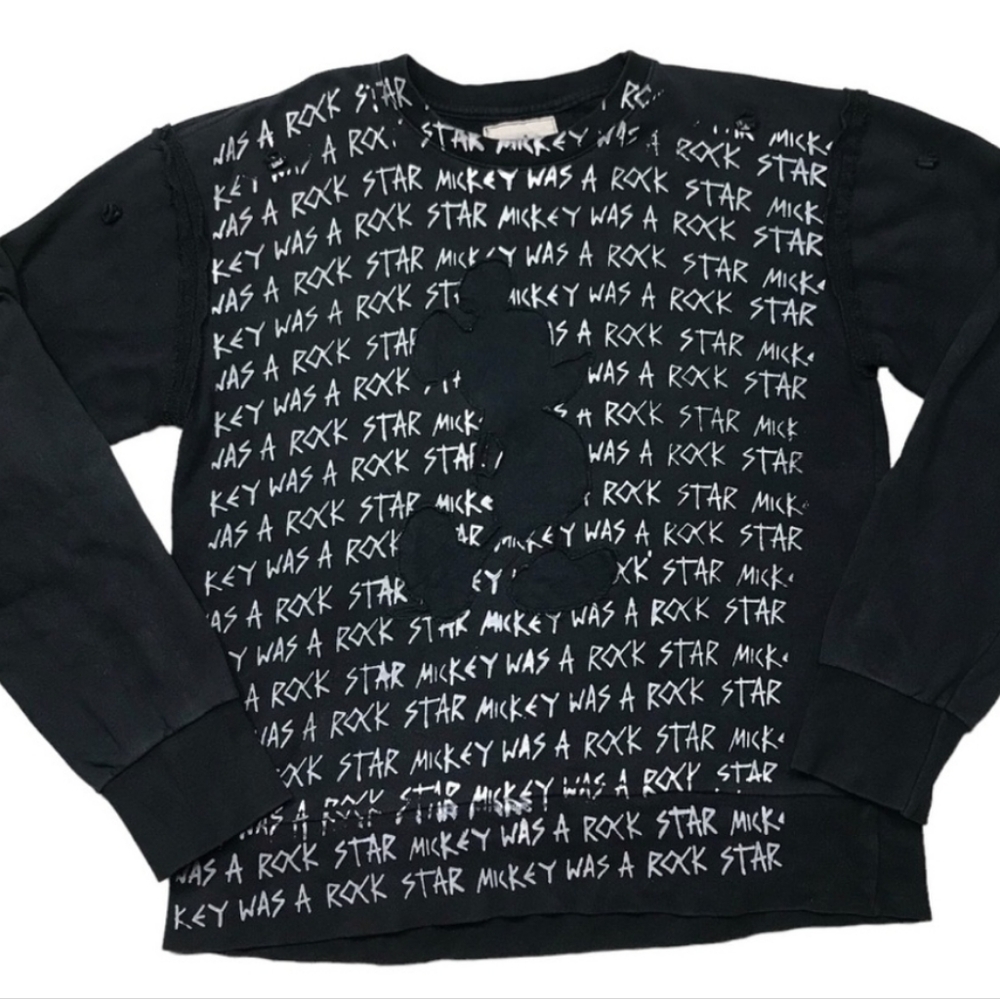 RELIGION Women's Disney Mickey Mouse Rock Star Crewneck - M